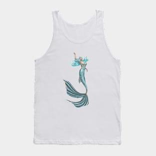 Mermaid Swimming in Caribbean Waters Tank Top